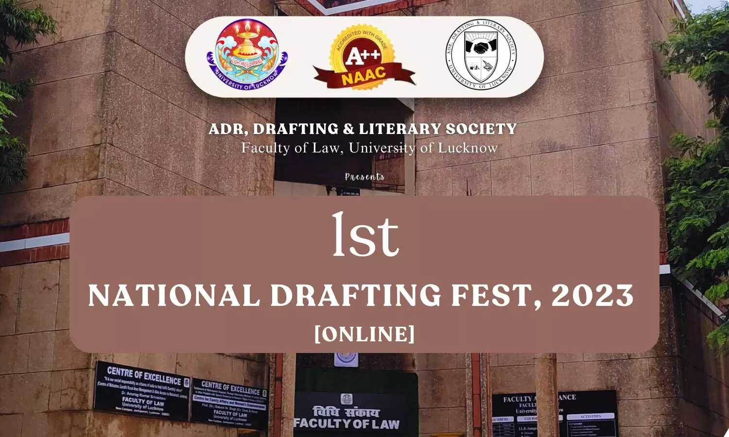 1st National Drafting Fest 2023 | Faculty of Law, University of Lucknow